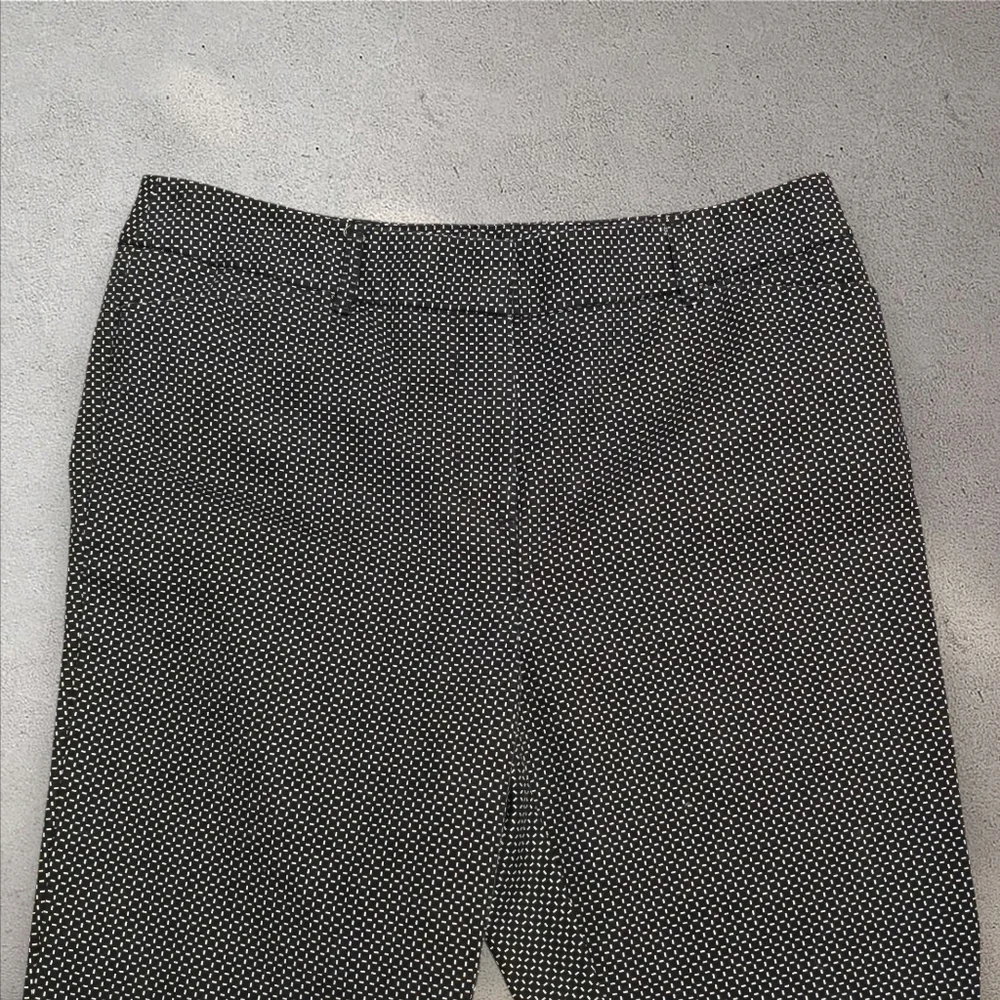 Liz Claiborne Career Classic Emma Ankle Pants‎ Black White Checkered Size 6
